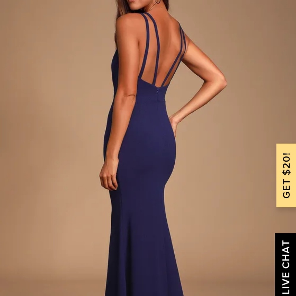 DREAM ABOUT YOU NAVY BLUE BACKLESS MAXI DRESS